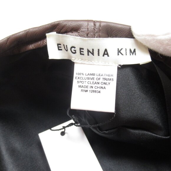 Eugenia Kim Carter Leather Beret - Chocolate Dark Brown main image 5